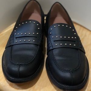 Red Valentino Leather Studded Loafers